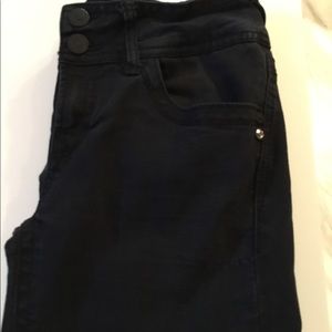 Black skinny stretch jeans